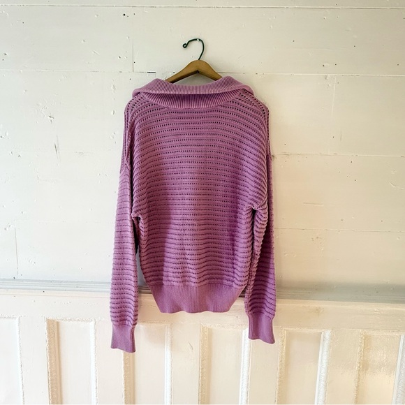 Varley Tara pointelle half zip knit pullover NWT size small - Picture 4 of 8